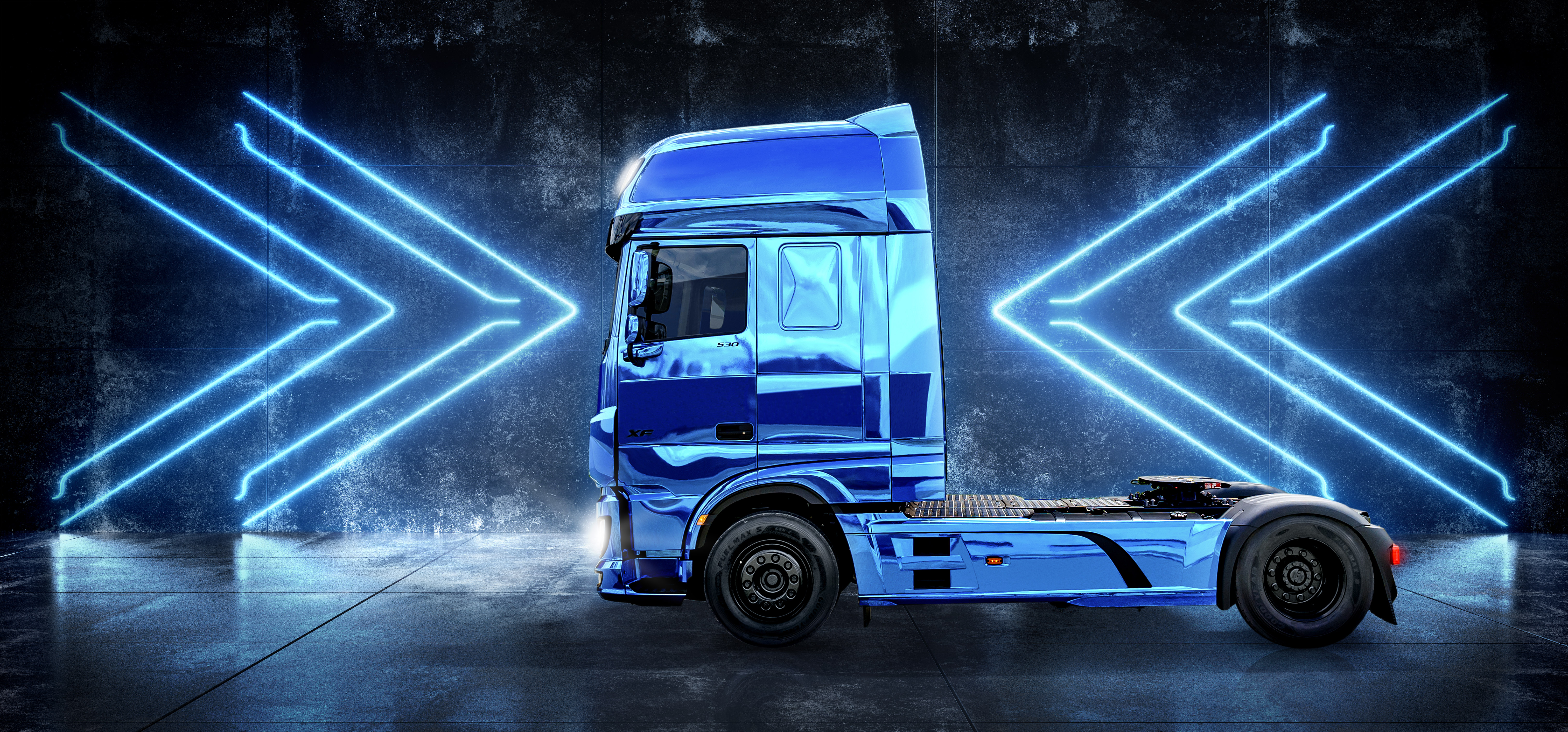 DAF XF BLUE Wallpaper Art